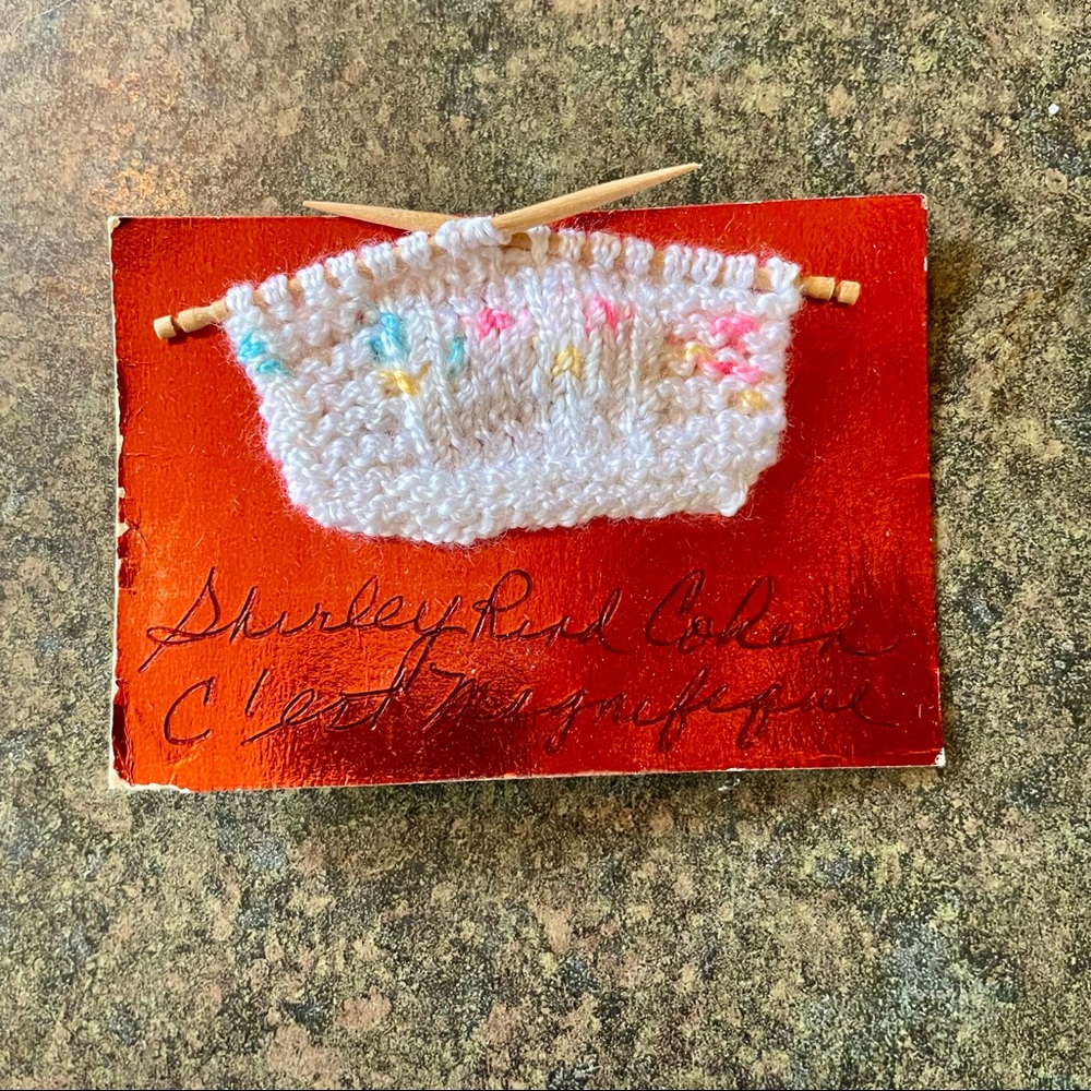 Handmade knitting brooch 🧶